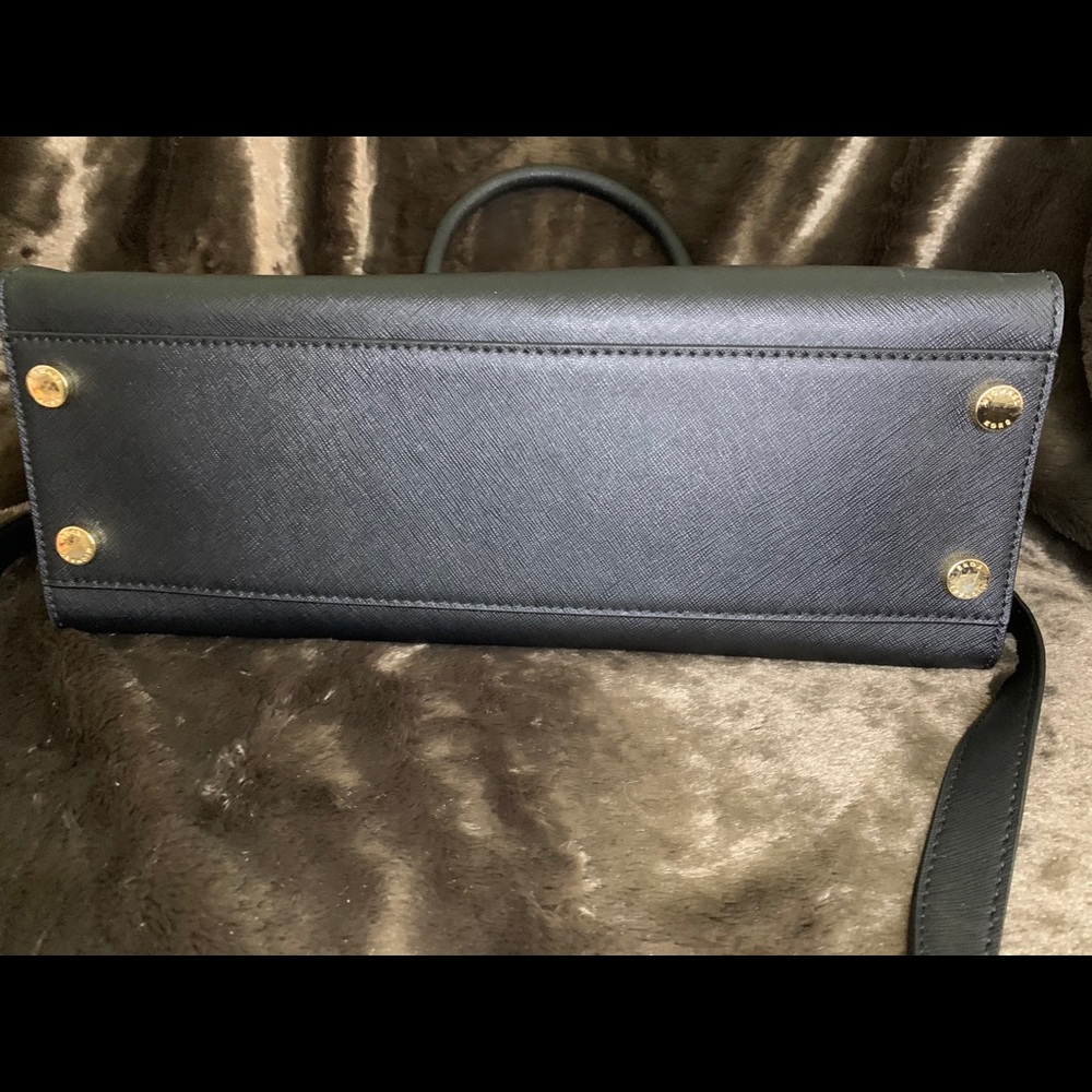 MICHAEL KORS Leather Hamilton Satchel (Black) - Picture 4 of 4